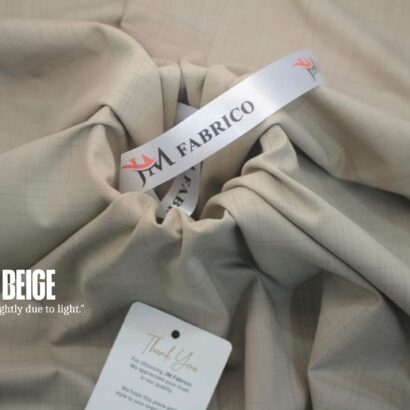 Light Beige Checked Washing Wear By JM Fabrico