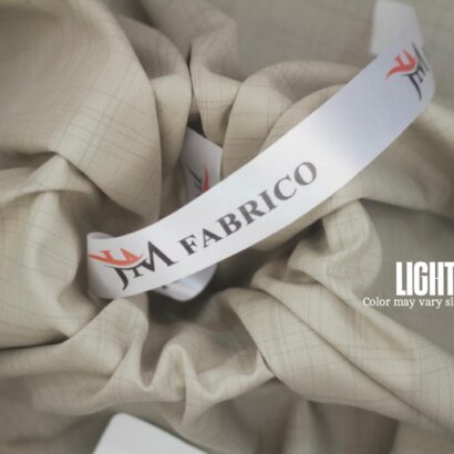 Light Beige Checked Washing Wear By JM Fabrico