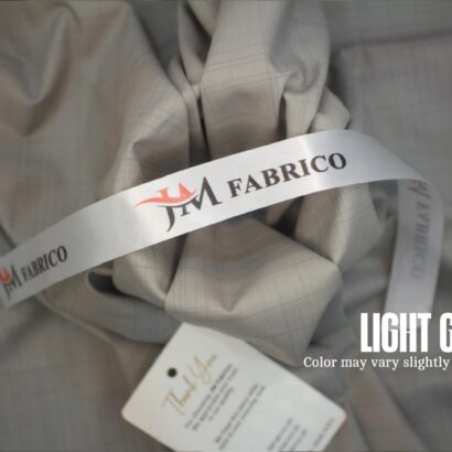 Light Grey Checked Washing Wear By JM Fabrico