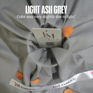 Light Ash Grey Checked Washing Wear By JM Fabrico