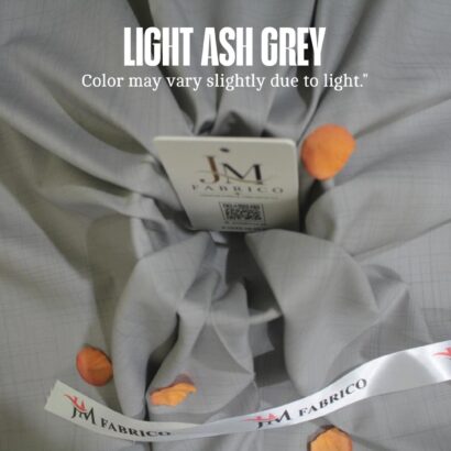 Light Ash Grey Checked Washing Wear By JM Fabrico