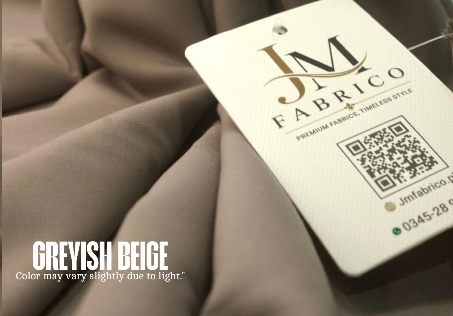 Greyish Beige Casual Washing Wear By JM Fabrico