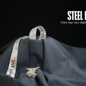 Steel Blue Checked Washing Wear By JM Fabrico