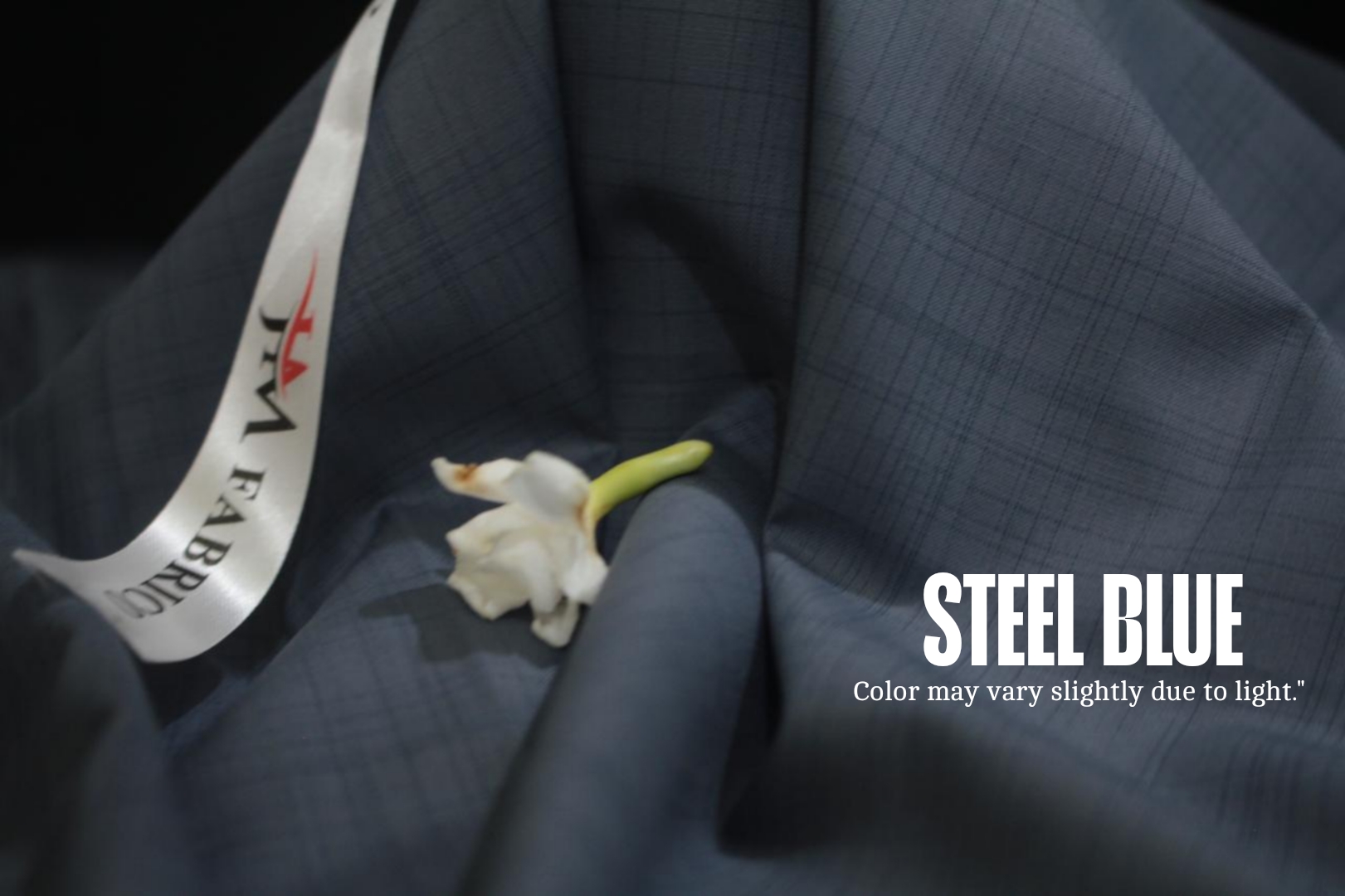 Steel Blue Checked Washing Wear By JM Fabrico