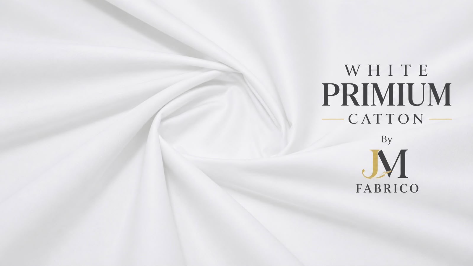 Premium White Soft Cotton By JM Fabrico Premium White Soft Cotton By JM Fabrico